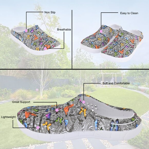 Clogs for Women Slip Resistant Shoes Garden Clogs - Picture 2 of 9